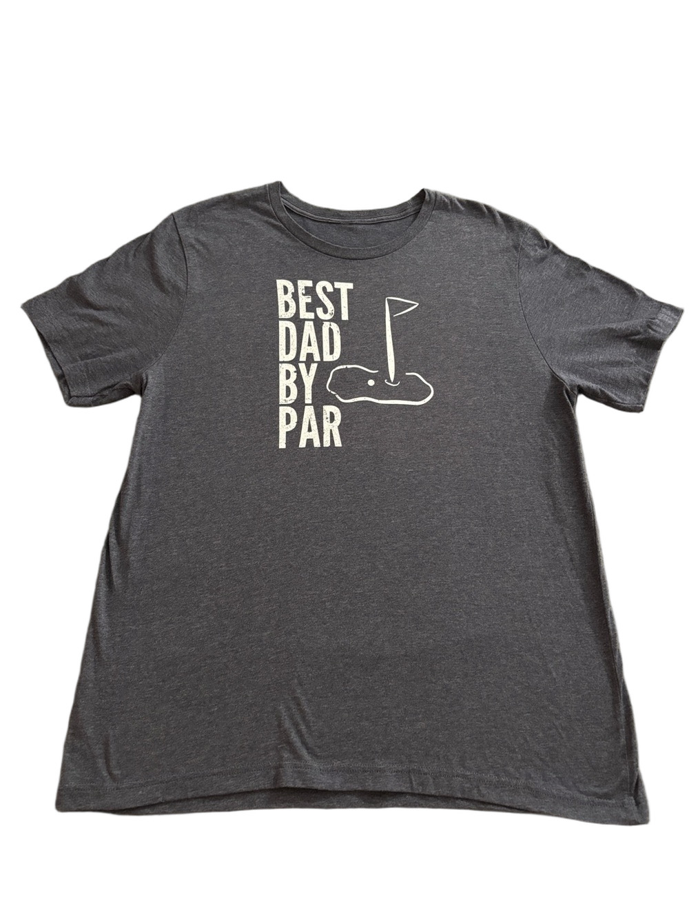 Best Dad By Par Golf Dad Joke Graphic Tee Blue Sz XL